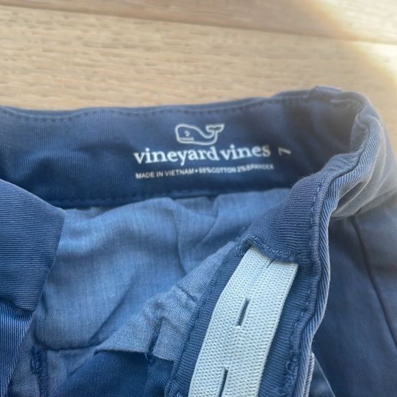 Vineyard Vines Boys' Bottoms Crossed Fish Bone Breaker Short Blue Size 7 - Picture 3 of 4